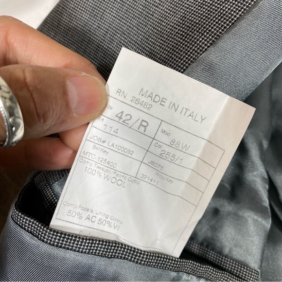 Murano Wool Jacket Blazer Gray Made in Italy 42R 3 button Closure Sports… - Picture 3 of 16